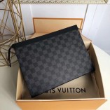 Louis Vuitton Pochette Voyage MM Damier Graphite Canvas N41696