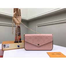 Louis Vuitton Felicie Pochette Chain Wallet Pink M67856