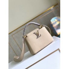 Louis Vuitton Capucines Mini Bag M55921 Milk Yellow