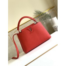 Louis Vuitton Capucines Bag M94517 Red/Silver