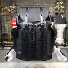 Louis Vuitton CHRISTOPHER Backpack Water Ripple Leather M41079 Black