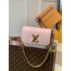 Louis Vuitton Lockme Tender Grained Calf Leather M58555 Rosewater Pink