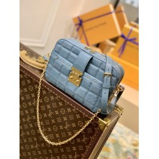 Louis Vuitton Troca PM Damier Quilt Lambskin Glacier Blue M59115