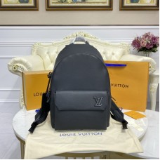 Louis Vuitton Backpack Black Grained Calf Leather M57079