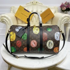 Louis Vuitton Fall-Winter 2021 Fornasetti Capsule Series Keepall Bandouliere 45 Monogram M59261