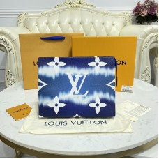 Louis Vuitton Monogram Escale Canvas Poche Toiletry Clutch Bag M69137 Blue