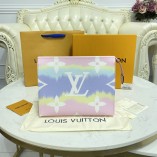 Louis Vuitton Monogram Escale Canvas Poche Toiletry Clutch Bag M69137 Pink Blue