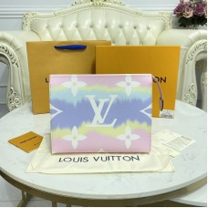 Louis Vuitton Monogram Escale Canvas Poche Toiletry Clutch Bag M69137 Pink Blue