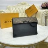 Louis Vuitton Pochette Voyage Steamer HandBag Black M30583