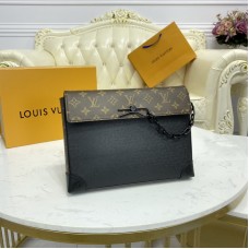 Louis Vuitton Pochette Voyage Steamer HandBag Black M30583