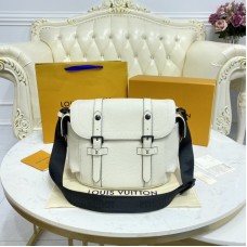 Louis Vuitton Christopher Messenger White Taurillon Leather