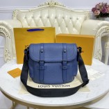 Louis Vuitton Christopher Messenger Blue Taurillon Leather