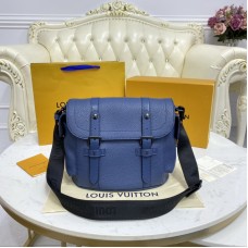 Louis Vuitton Christopher Messenger Blue Taurillon Leather