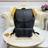 Louis Vuitton Christopher Slim Backpack Black Taurillon Leather