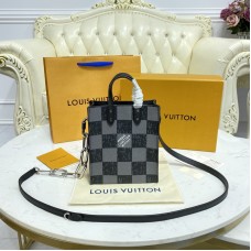 Louis Vuitton Sac Plat XS Cowhide Leather N60495 Black