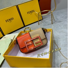 Fendi Baguette NANO Orange & Khaki Coin Purse