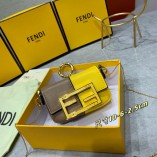 Fendi Baguette NANO Yellow & Grey Coin Purse