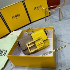 Fendi Baguette NANO Yellow & Grey Coin Purse