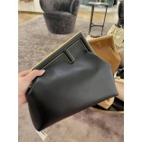 Fendi First Medium leather bag Black