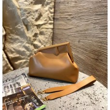 Fendi First Medium leather bag Brown