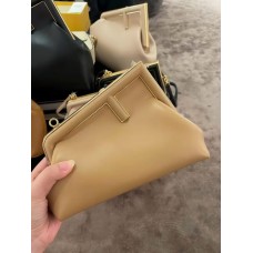 Fendi First Small leather bag Beige