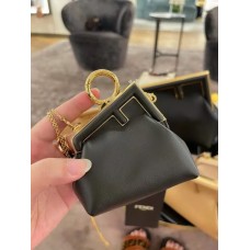 Fendi First Nano Black nappa leather charm