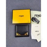 Fendi Gold Iron Eagle Eye Clip Wallet