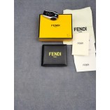 Fendi Silkscreen Letter Short Clip Wallet