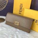 Fendi Clutch Flap Wallet Brown