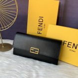 Fendi Clutch Flap Wallet Black