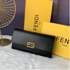 Fendi Clutch Flap Wallet Black