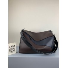 Loewe Puzzle XL multi-function leather bag Coffee