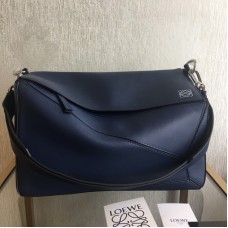 Loewe Puzzle XL multi-function leather bag Sapphire blue