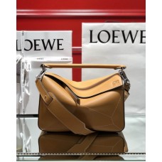 Loewe Puzzle Bag In Classic Calfskin Brown