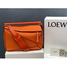 Loewe Puzzle Bag In Classic Calfskin Orange