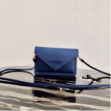 Prada Saffiano Leather Mini Bag 1BP020 Blue