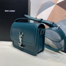 Saint Laurent Rue De Solferino Box Bag Beige Blue