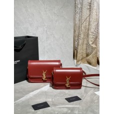 Saint Laurent Rue De Solferino Box Bag Burgundy