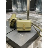 Saint Laurent Rue De Solferino Box Bag Beige Olive Green