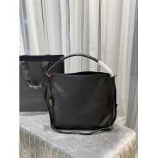 Saint Laurent Tag Hobo Bag Black