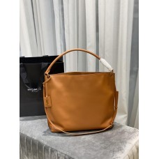 Saint Laurent Tag Hobo Bag Camel