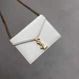 Saint Laurent Cassandra Monogram Shoulder Bag White