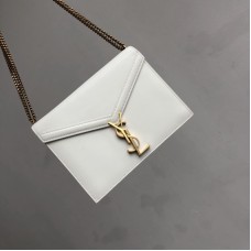 Saint Laurent Cassandra Monogram Shoulder Bag White