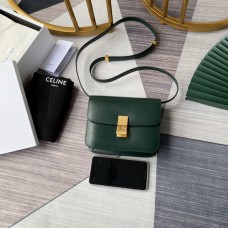 Celine Hand Rubbing Box Bag Green 11043