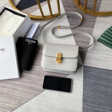 Celine Hand Rubbing Box Bag White 11043