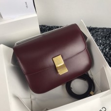 Celine Classic Box Bag Dark Red 189173