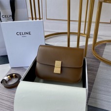 Celine Hand Rubbing Double lock Box Bag Yellow 78008