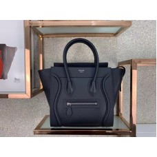 Celine Micro Luggage handbag in smooth calfskin Black