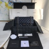 Chanel CF Reissue 2.55 Double Flap Bag Medium Blue/Silver