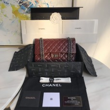 Chanel CF Reissue 2.55 Double Flap Bag Medium Burgundy/Silver